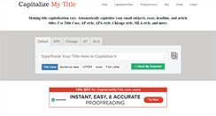 Desktop Screenshot of capitalizemytitle.com