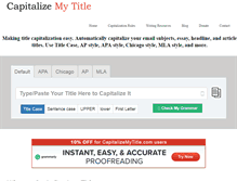 Tablet Screenshot of capitalizemytitle.com